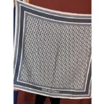 Dior Women CD Dior Oblique Diortwin 70 Square Scarf Navy Blue Silk Twill - Imagen 3