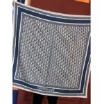 Dior Women CD Dior Oblique Diortwin 70 Square Scarf Navy Blue Silk Twill - Imagen 2