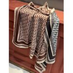 Dior Women CD Dior Oblique Diortwin 90 Square Burgundy Navy Blue Silk Twill – Bild 3