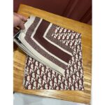 Dior Women CD Dior Oblique Diortwin 90 Square Burgundy Navy Blue Silk Twill – Bild 6