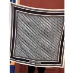 Dior Women CD Dior Oblique Diortwin 90 Square Burgundy Navy Blue Silk Twill – Bild 5