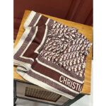 Dior Women CD Dior Oblique Diortwin 90 Square Burgundy Navy Blue Silk Twill – Bild 4