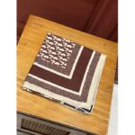 Dior Women CD Dior Oblique Diortwin 90 Square Burgundy Navy Blue Silk Twill – Bild 7