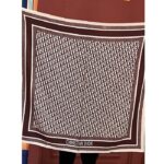 Dior Women CD Dior Oblique Diortwin 90 Square Burgundy Navy Blue Silk Twill – Bild 2