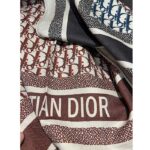 Dior Women CD Dior Oblique Diortwin 90 Square Burgundy Navy Blue Silk Twill – Bild 9