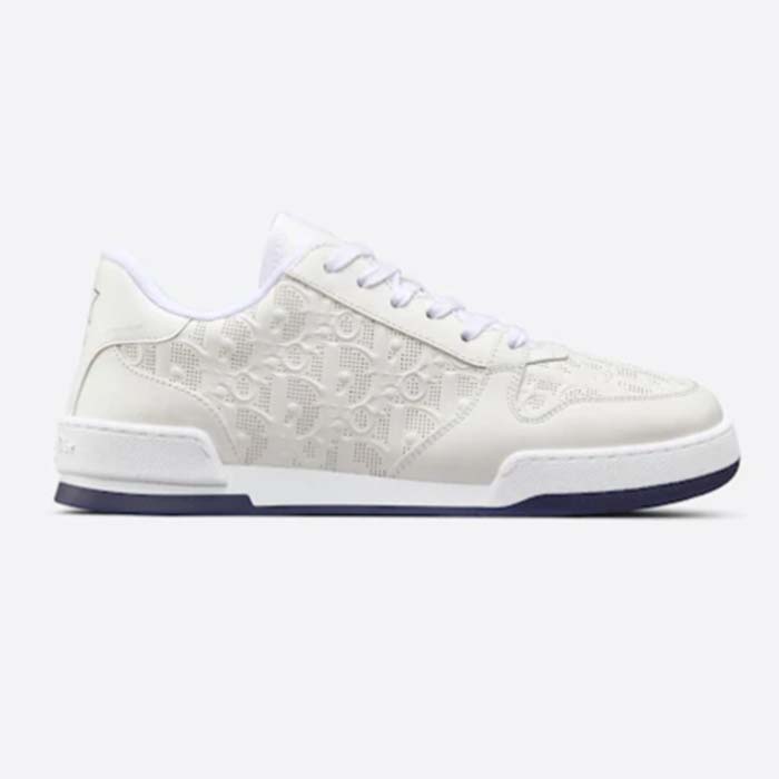 Dior Women CD Dior One Sneaker White Dior Oblique Perforated Calfskin