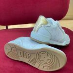 Dior Women CD Dior One Sneaker White Gold-Tone Dior Oblique Perforated Calfskin - immagine 6