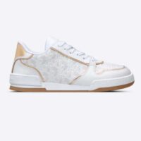 Dior Women CD Dior One Sneaker White Gold-Tone Dior Oblique Perforated Calfskin (7)