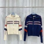 Dior Women CD DiorAlps Short High-Collar Cardigan White Three-Tone Wool Cashmere Knit - Bild 7