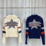 Dior Women CD DiorAlps Short High-Collar Cardigan White Three-Tone Wool Cashmere Knit - Bild 8