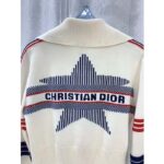 Dior Women CD DiorAlps Short High-Collar Cardigan White Three-Tone Wool Cashmere Knit - Bild 4