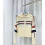 Dior Women CD DiorAlps Short High-Collar Cardigan White Three-Tone Wool Cashmere Knit - Bild 2