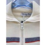 Dior Women CD DiorAlps Short High-Collar Cardigan White Three-Tone Wool Cashmere Knit - Bild 6