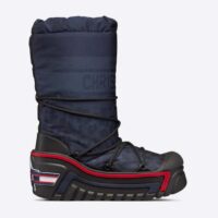 Dior Women CD DiorAlps Snow Boot Deep Blue Navy Mizza Shiny Nylon