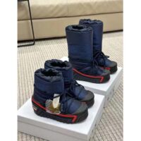 Dior Women CD DiorAlps Snow Boot Deep Blue Navy Mizza Shiny Nylon (12)