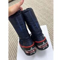 Dior Women CD DiorAlps Snow Boot Deep Blue Navy Mizza Shiny Nylon (12)