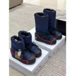 Dior Women CD DiorAlps Snow Boot Deep Blue Navy Mizza Shiny Nylon - Image 9