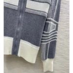 Dior Women CD DiorAlps Zipped Cardigan Hood Gray White Wool Cashmere Knit - Imagen 8