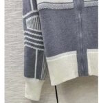 Dior Women CD DiorAlps Zipped Cardigan Hood Gray White Wool Cashmere Knit - Imagen 9