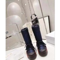 Dior Women CD Dioralps Snow Boot Deep Blue Mizza Shiny Nylon (6)