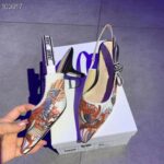 Dior Women CD J'Adior Slingback Pump White Multicolor Jardin D'Hiver Embroidered Cotton – Image 8