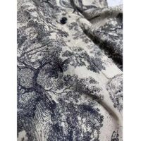 Dior Women CD Long Blouse Hazelnut Cotton Voile Toile de Jouy Motif (1)