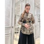 Dior Women CD Long Blouse Hazelnut Cotton Voile Toile de Jouy Motif - Bild 12