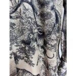 Dior Women CD Long Blouse Hazelnut Cotton Voile Toile de Jouy Motif - Bild 7