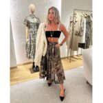 Dior Women CD Mid-Length Skirt White Navy Blue Toile De Jouy Cotton Muslin – Bild 13