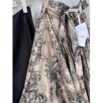 Dior Women CD Mid-Length Skirt White Navy Blue Toile De Jouy Cotton Muslin – Bild 7