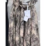 Dior Women CD Mid-Length Skirt White Navy Blue Toile De Jouy Cotton Muslin – Bild 4