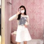 Dior Women CD Sweater Ecru Cashmere Knit Blue Dior Sevilla Star Motif - Image 11