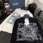 Dior Men CD Sweater Ecru Cashmere Knit Blue Dior Sevilla Star Motif - immagine 6