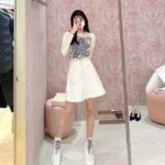 Dior Women CD Sweater Ecru Cashmere Knit Blue Dior Sevilla Star Motif - Image 8