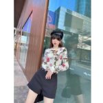 Dior Women CD Sweater Ecru Cashmere Knit Multicolor Dior Jardin Botanique Motif - Image 14