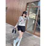 Dior Women CD Sweater Ecru Cashmere Knit Multicolor Dior Jardin Botanique Motif - Image 12