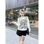 Dior Women CD Sweater Ecru Cashmere Knit Multicolor Rêve D'Infini Motif - Imagen 11