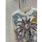 Dior Women CD Sweater Ecru Cashmere Knit Multicolor Rêve D'Infini Motif - Imagen 4
