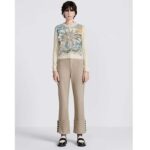 Dior Women CD Sweater Ecru Cashmere Knit Multicolor Rêve D'Infini Motif - Imagen 13