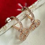 Dior Women Clair D Lune Earrings Pink-Finish Metal and Pink Crystals - Bild 5