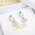 Dior Women Clair D Lune Earrings Silver-Finish Metal and Silver-Tone Crystals - Image 7