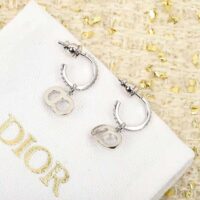 Dior Women Clair D Lune Earrings Silver-Finish Metal and Silver-Tone Crystals (1)