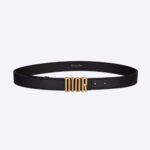 Dior Women D-Fence Belt Black Smooth Calfskin 30 MM
