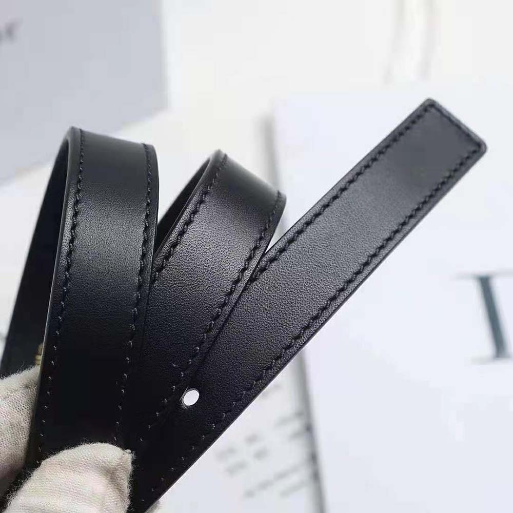 Dior Women D-Fence Belt Black Smooth Calfskin 30 MM
