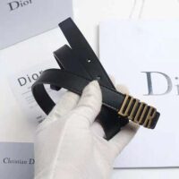 Dior Women D-Fence Belt Black Smooth Calfskin 30 MM (1)