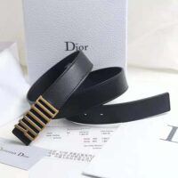 Dior Women D-Fence Belt Black Smooth Calfskin 30 MM (1)