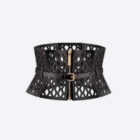 Dior Women D-Trap Corset Belt Black Smooth Calfskin 16 CM (1)