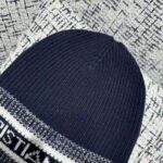 Dior Women D-White Beanie Black and Ivory Virgin Wool and Cashmere - Bild 5