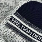 Dior Women D-White Beanie Black and Ivory Virgin Wool and Cashmere - Bild 8