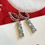 Dior Women Dio(r)evolution Earrings Silver-Finish Metal and Silver-Tone Crystals - Image 2